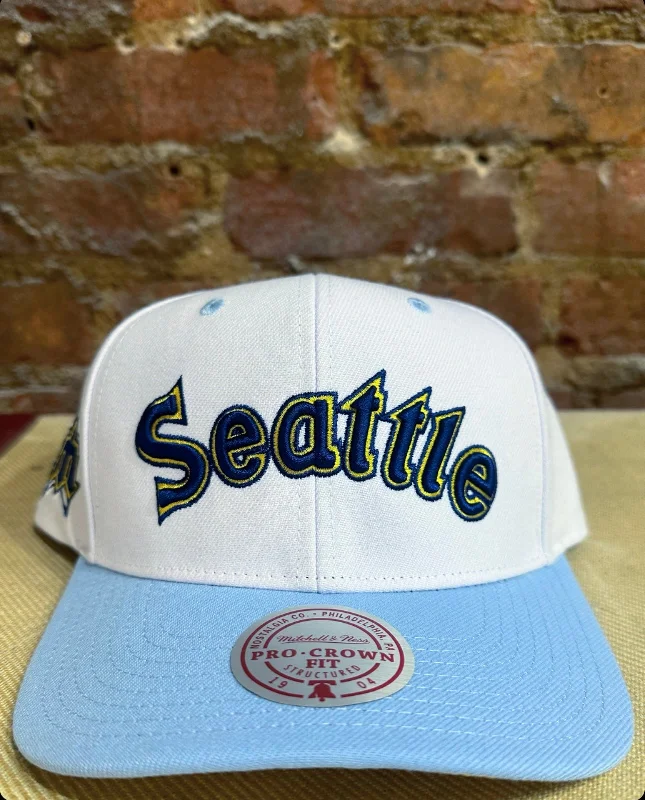 baseball hat glide -  Seattle Mariners Snapback Hat - Mitchell & Ness