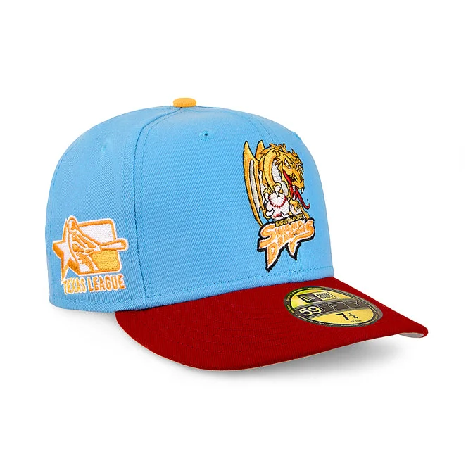 baseball hat roll -  Shreveport Swamp Dragons Sky Blue & Burgundy