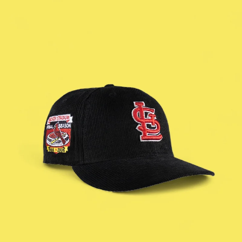 baseball hat success -  St Louis Cardinals All Black Corduroy