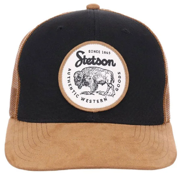 baseball hat pull -  Stetson Roper Buffalo Patch Ball Cap