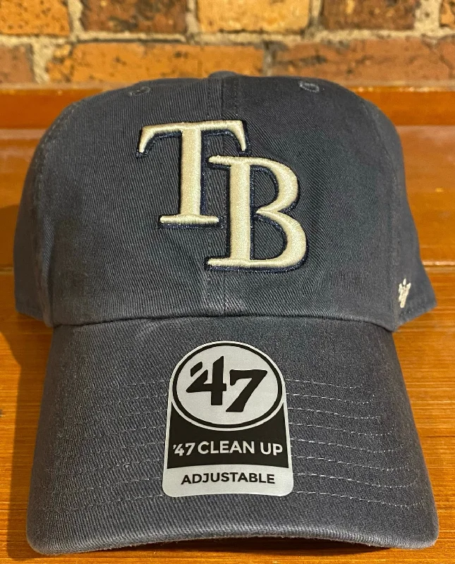 baseball hat be -  Tampa Bay Rays Clean Up Hat - 47 Brand