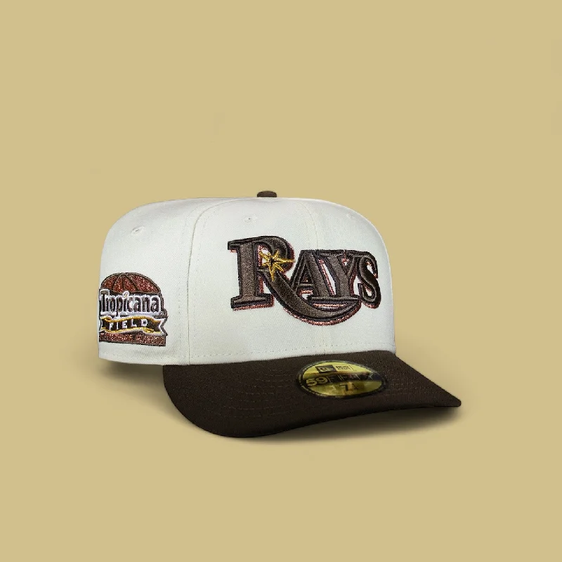 baseball hat rise -  Tampa Bay Rays Creme and Brown Tropicana