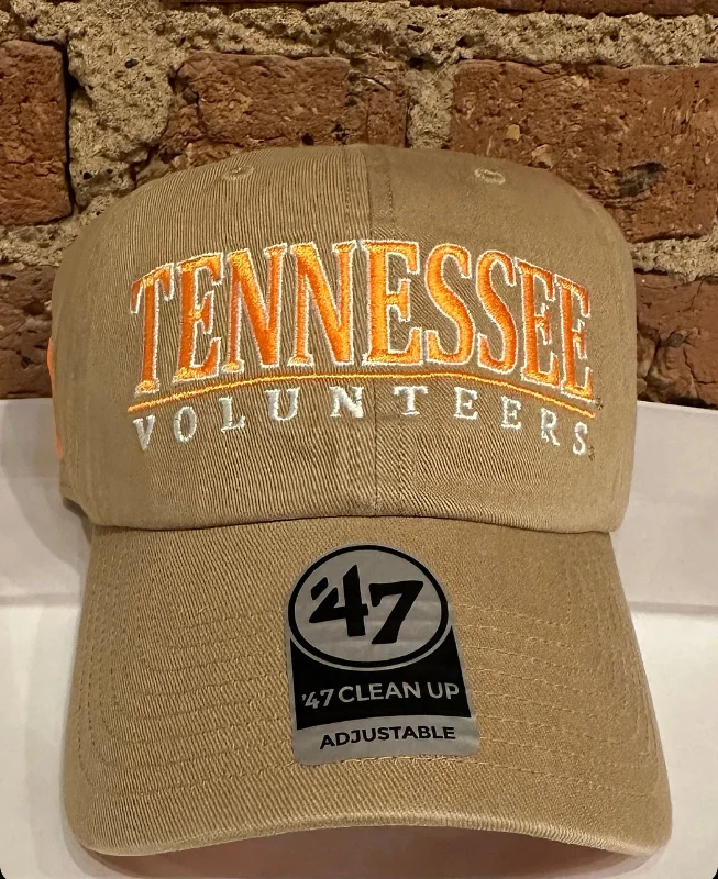 baseball hat tide -  Tennessee Volunteers Khaki District Clean Up Hat - 47 Brand