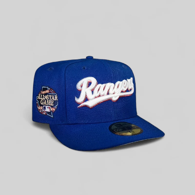 baseball hat sway -  Texas Rangers All Royal Blue Script Logo 24 All Star Game