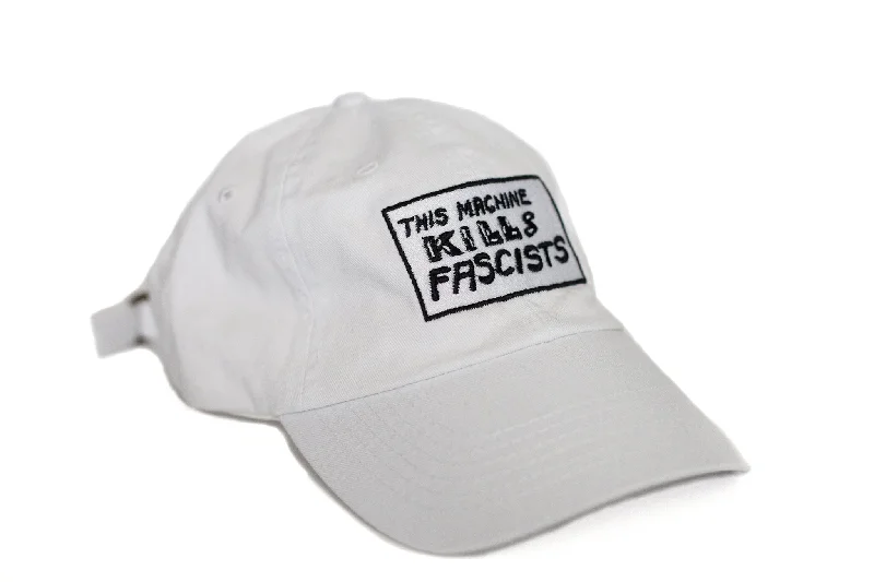 baseball hat triumph -  This Machine Kills Fascists White Dad Hat