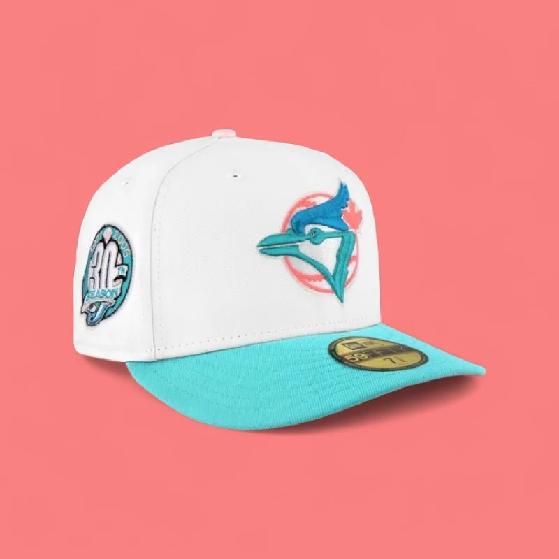 baseball hat flair -  Toronto Blue Jays South Beach White Pink and Teal