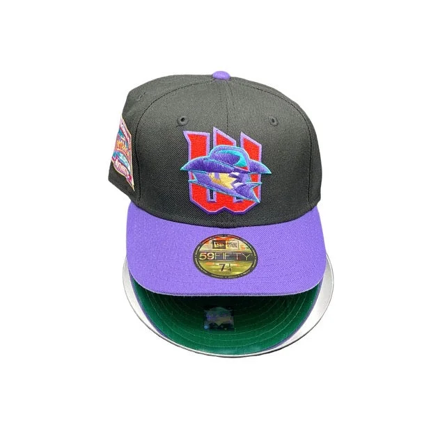 baseball hat bloom -  Wichita Wranglers Black & Purple Hometown Patch