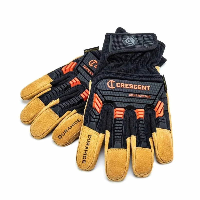 non-slip emergency gloves -  Crescent CWGLRG Heavy Impact Work Gloves - Large