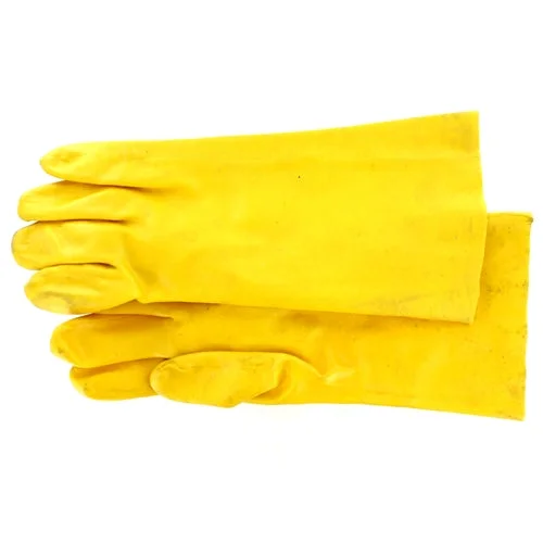 durable emergency gloves -  Johnson Wilshire 9014Y Long yellow pvc gloves