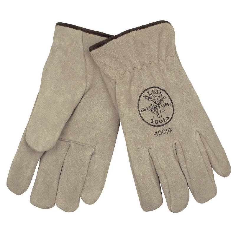 padded emergency gloves -  Klein Tools 40015 Lined Drivers Gloves, Suede Cowhide, X-Large