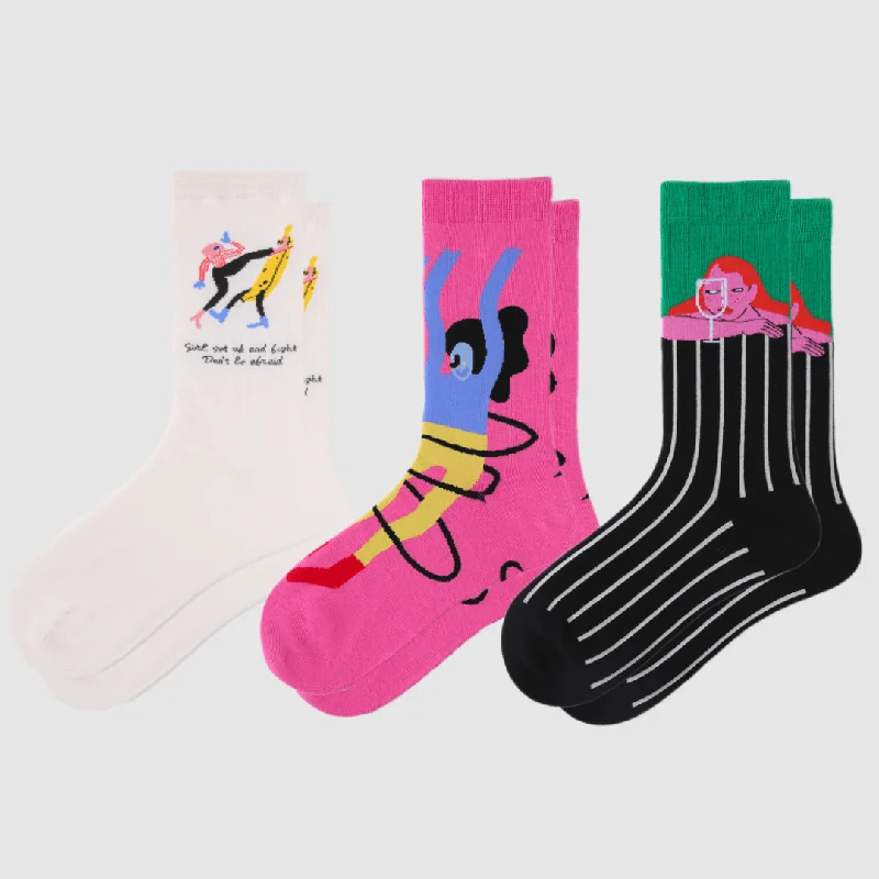 sock washing thermal -  3-Pack Women's Let's Dance Crew Socks