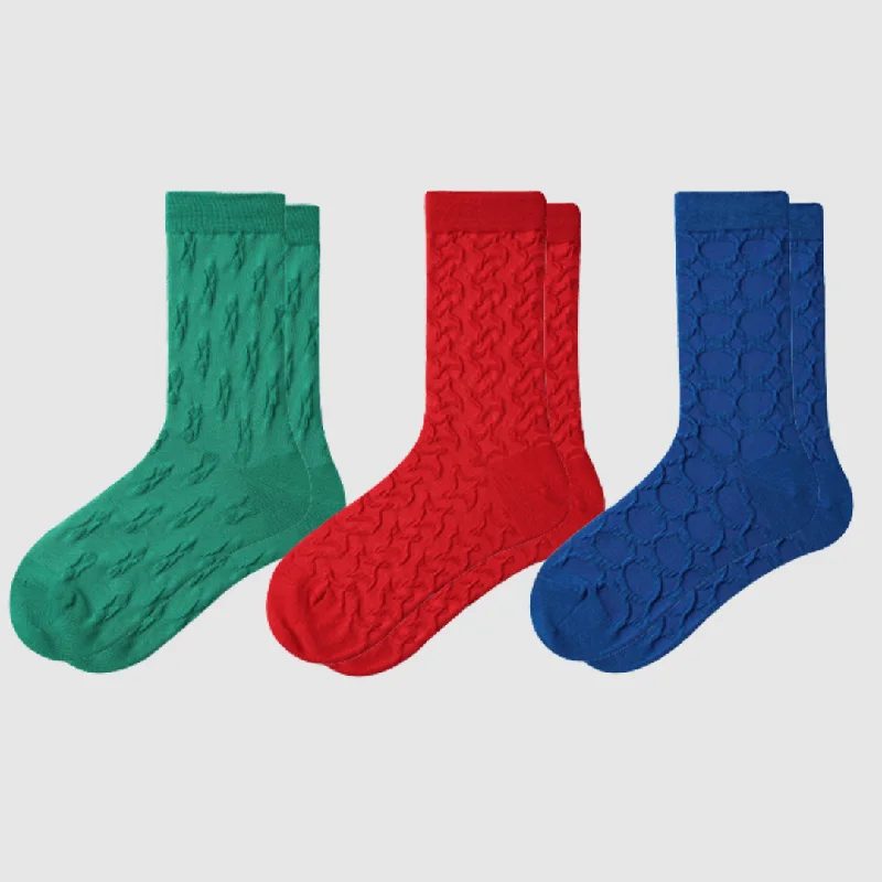 sock bundles hiking -  3-Pack Women's Textured Crew Socks