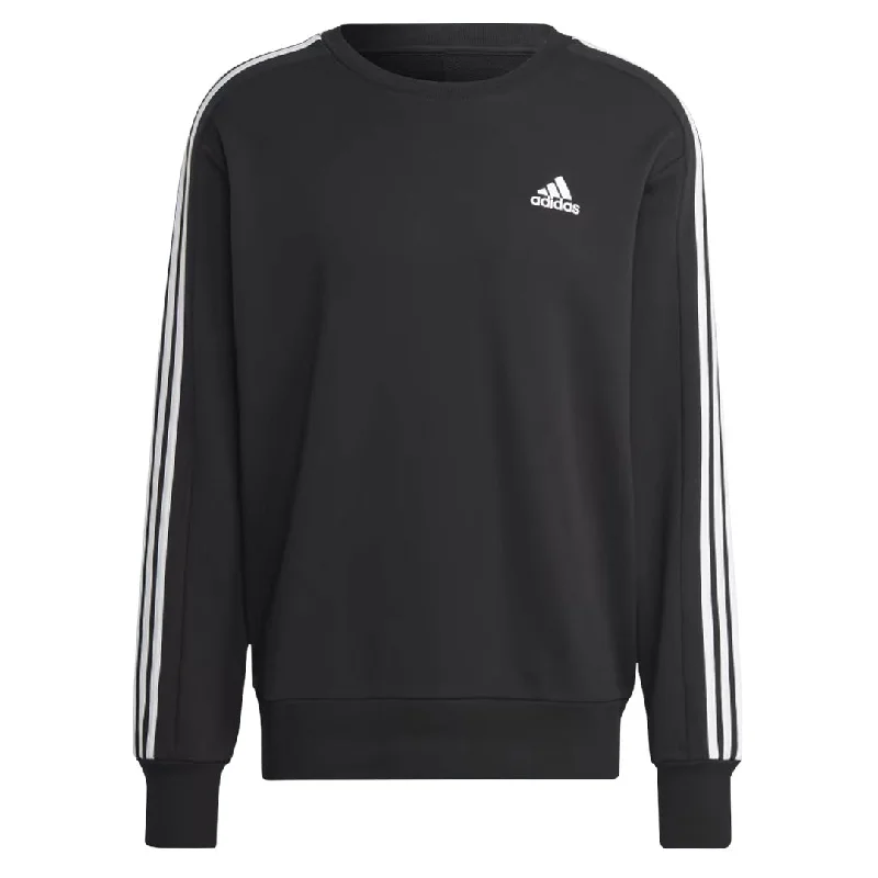 sock quality hiking -  adidas - Men's Essentials French Terry 3 Stripes Sweater (IC9317)