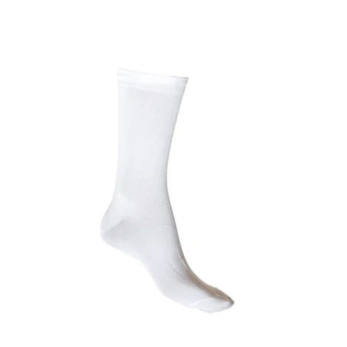 sock exchanges running -  Loose Top Tough Toe Bamboo Crew Socks in White - Aussie Made