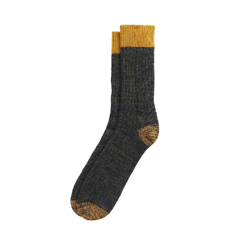 sock codes custom -  Barbour Twisted Contrast Socks Forest Mist