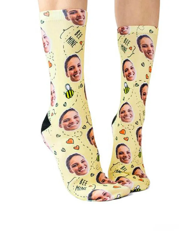 sock trends custom -  Bee Mine Socks