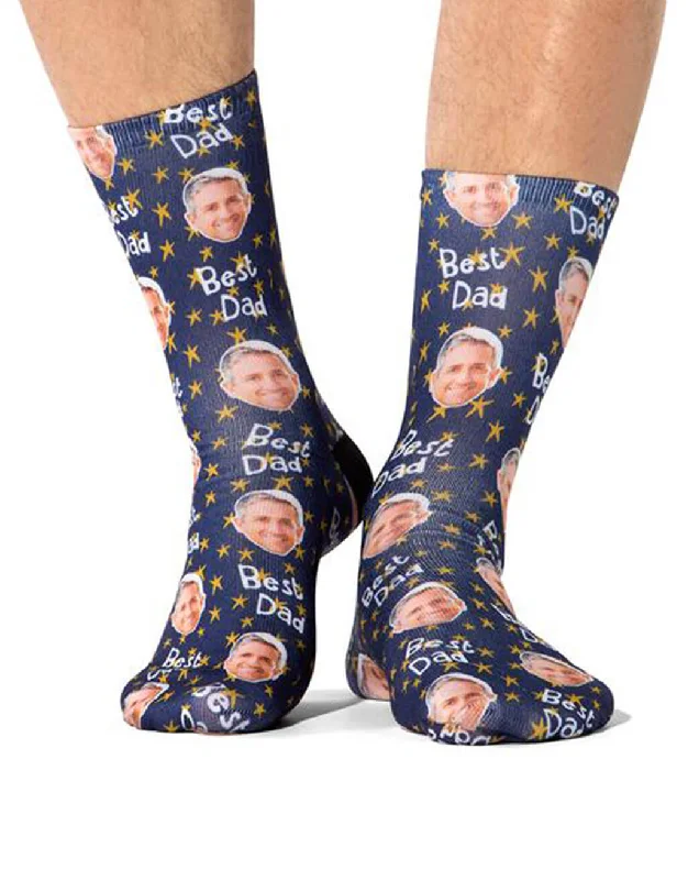 sock refunds custom -  Best Star Dad Socks