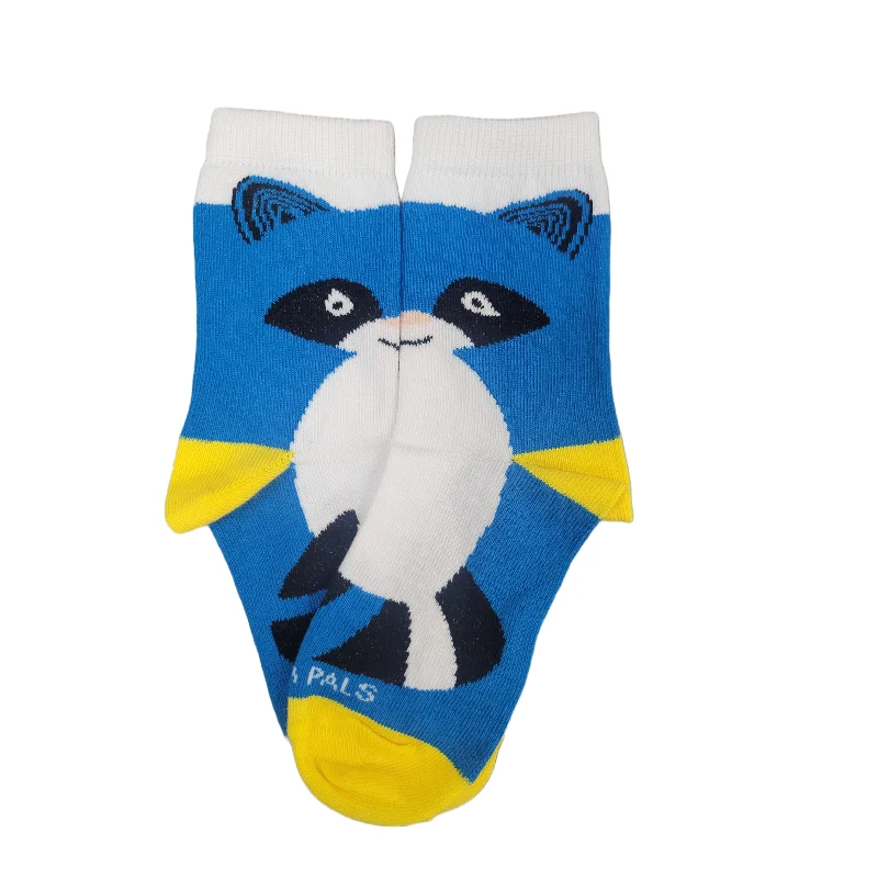 sock offers custom -  Sock Panda - Blue Raccoon Socks (Ages 3-5)