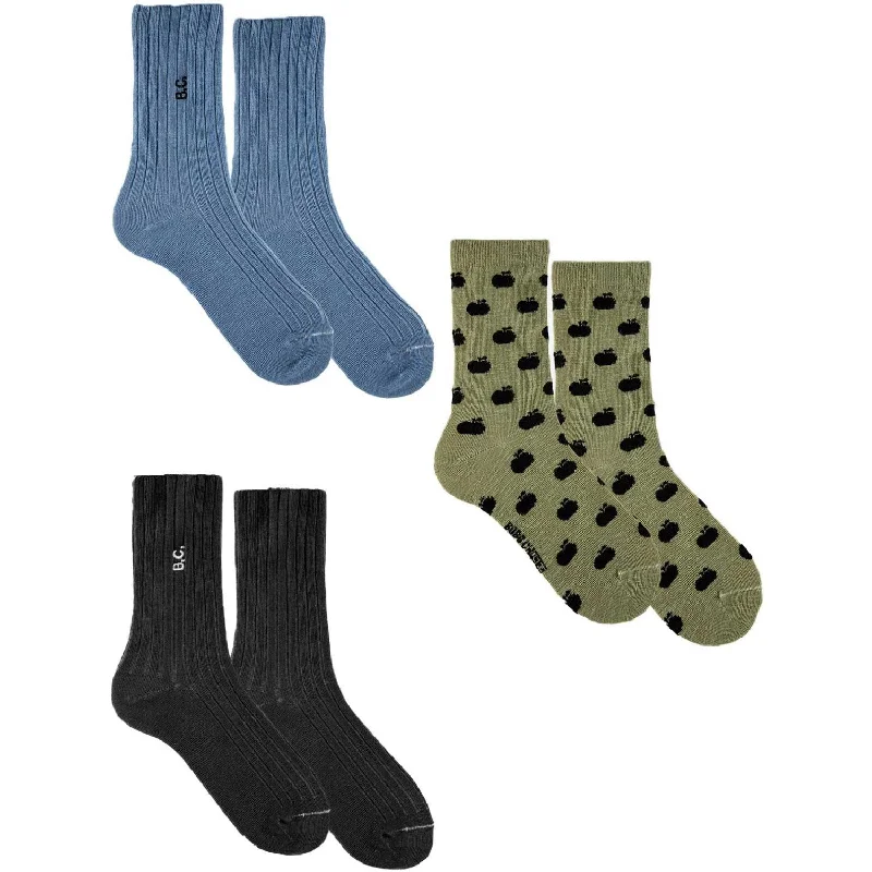 sock sizes running -  Bobo Choses Olive Bc Socks 3-Pack