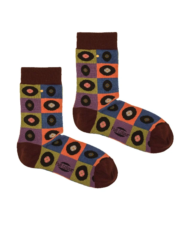 sock guarantee running -  Full Colour - BURGUNDY DISCO SOCKS