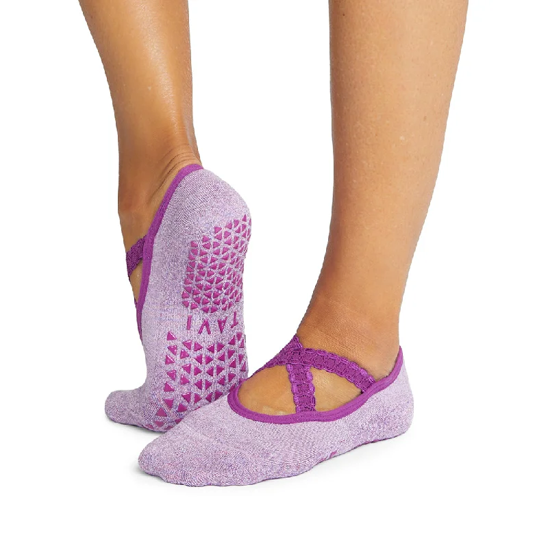 sock pairs running -  Chloe Grip Socks - Lilac (Pilates / Barre)