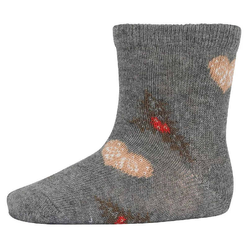 sock fashion running -  Mp Danmark Christmas Socks Grey Melange