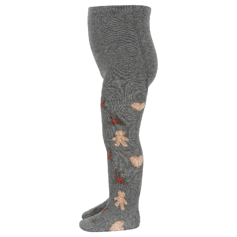 sock fashion custom -  Mp Danmark Christmas Tights Grey Melange