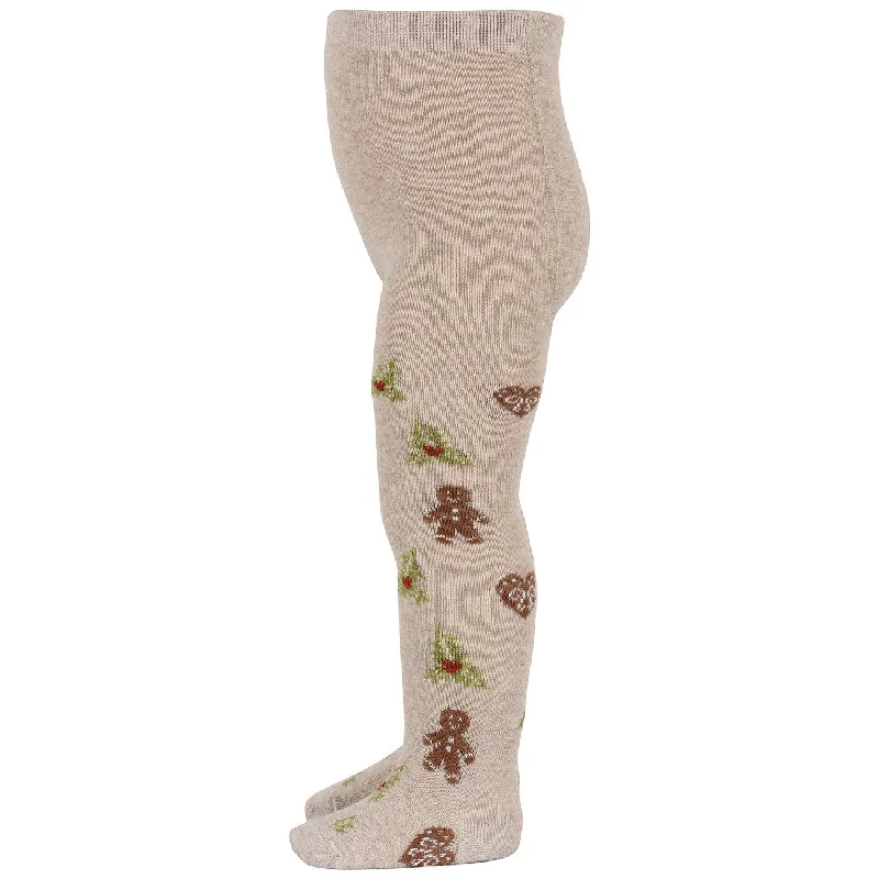 sock deals custom -  Mp Danmark Christmas Tights Beige Melange