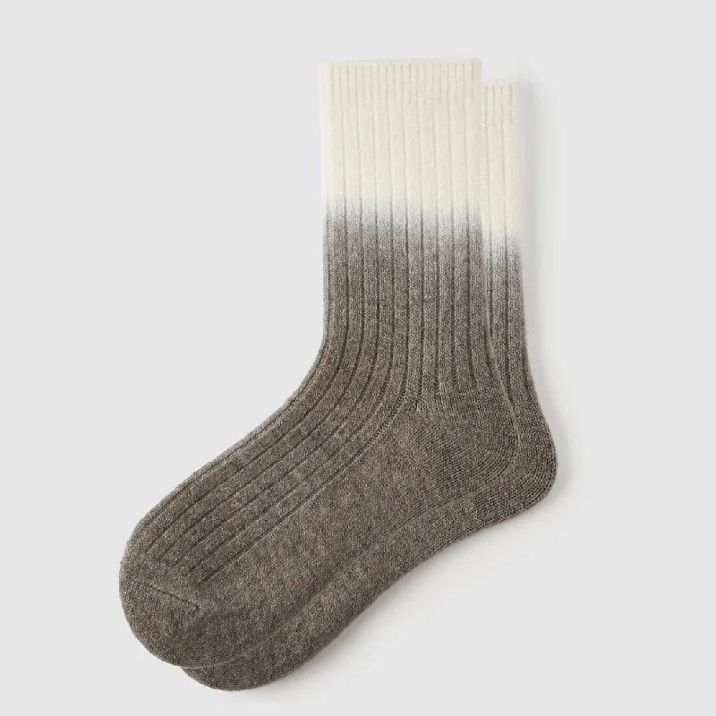 sock trends hiking -  Women's Merino Wool Blend Gradient Crew Socks