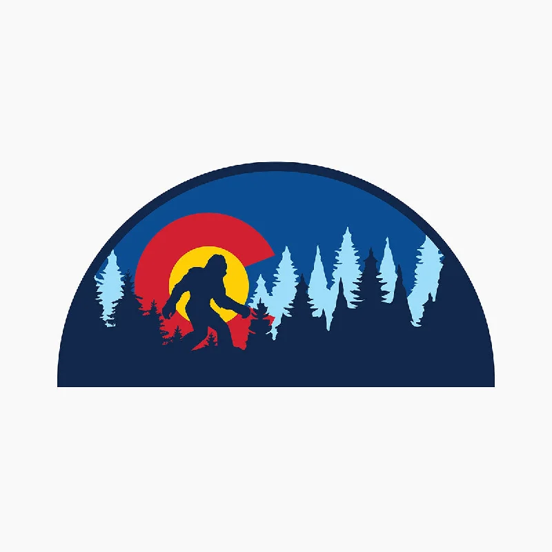 sock coupons hiking -  Colorado Flag Bigfoot Silhouette Sticker