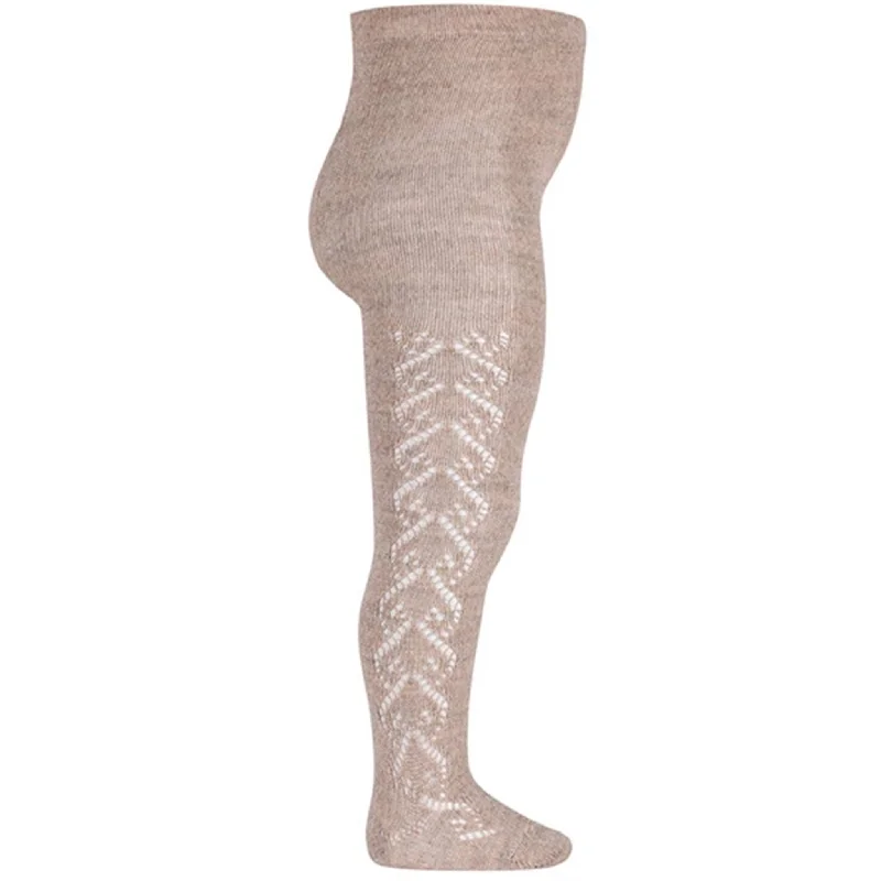 sock packaging thermal -  Cóndor Wool Openwork Tights Nougat