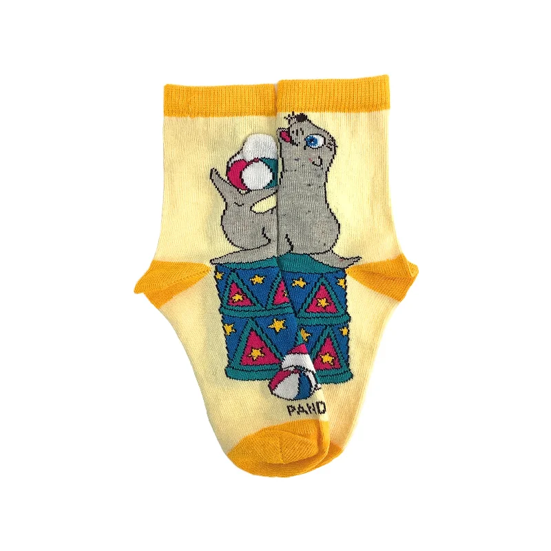 sock designs thermal -  Sock Panda - Curious Sea Lion Socks (Ages 3-7)