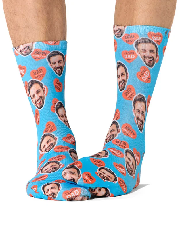 sock pairs hiking -  Dad Love Hearts Socks