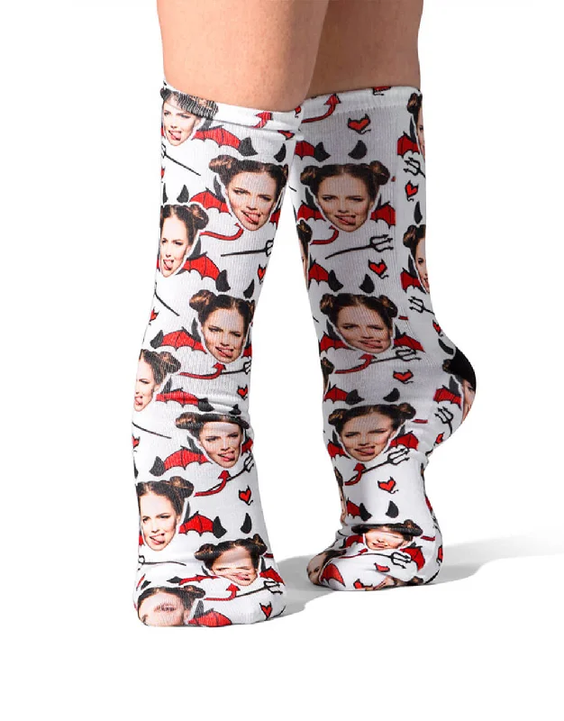 sock benefits running -  Devil Face Socks