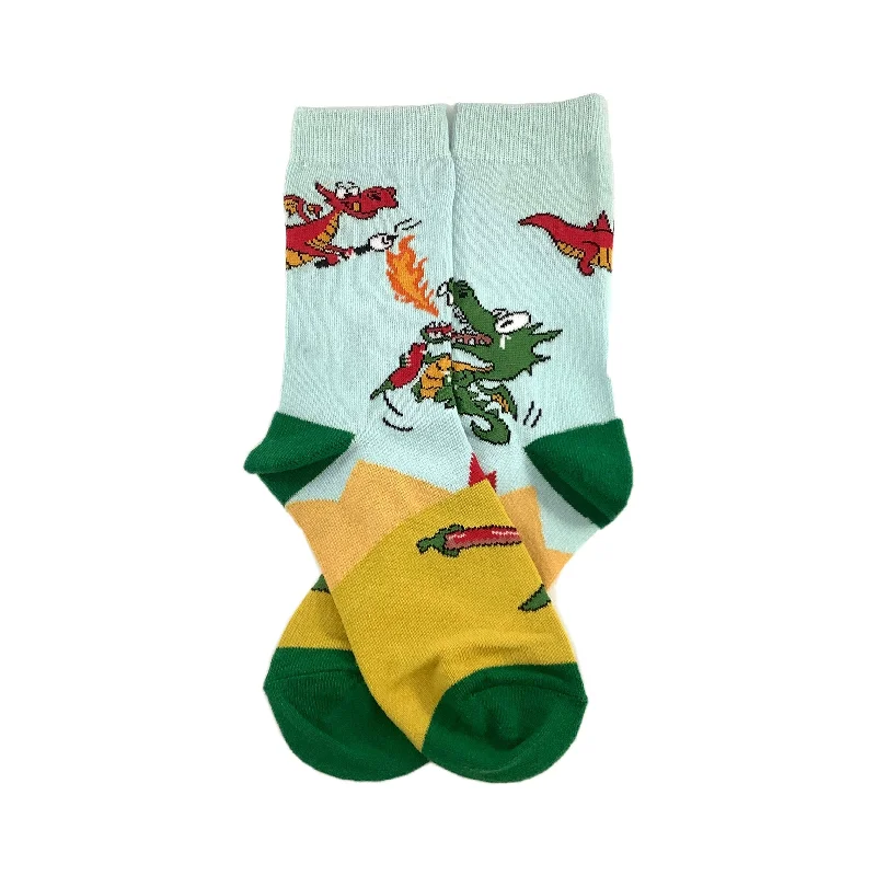 sock designs thermal -  Sock Panda - Dragon Pepper and Marshmallow Party Socks (Adult Small)