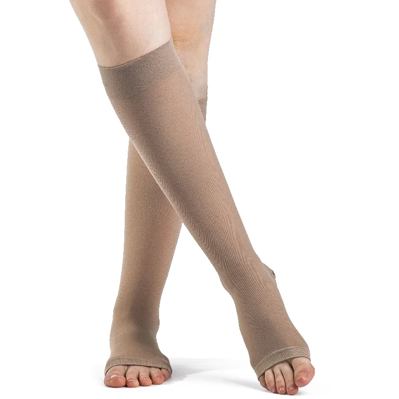 sock trends custom -  Dynaven Opaque Knee High 15-20 mmHg, Open Toe w/ Silicone Top