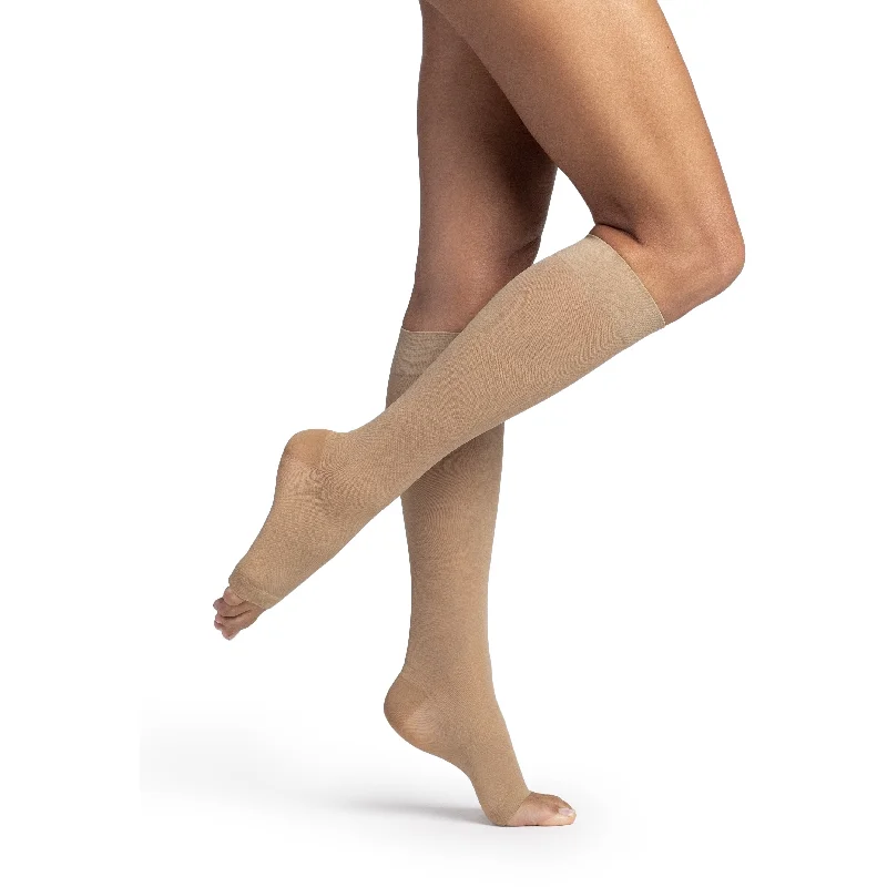 sock styles running -  Dynaven Sheer Women's Knee High 20-30 mmHg, Open Toe