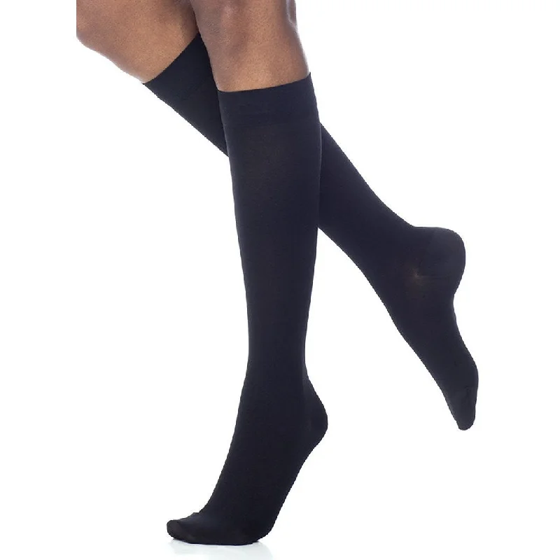 sock drying thermal -  Dynaven Opaque Women's Knee High 20-30 mmHg w/ Silicone Top