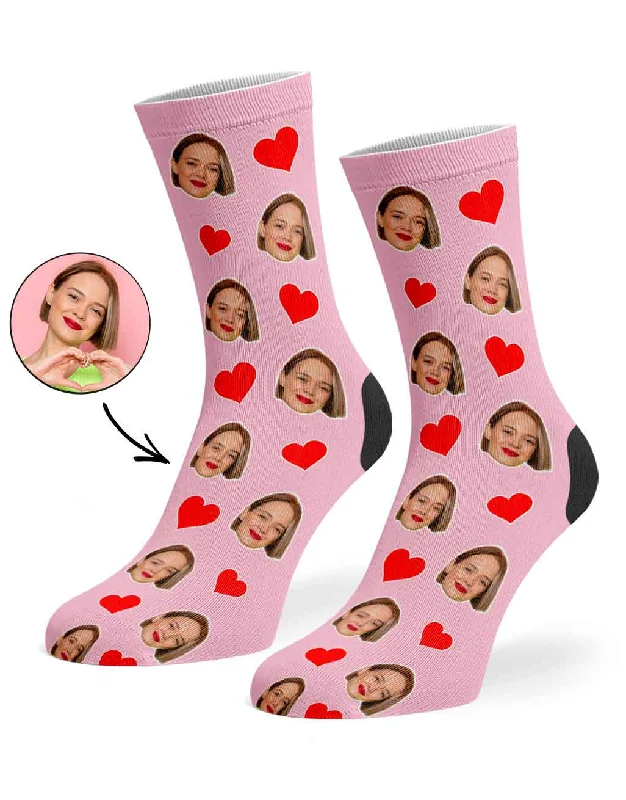 sock codes hiking -  Face Hearts Socks