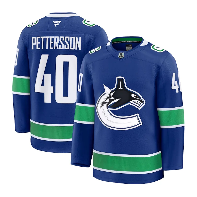 sock storage running -  Fanatics Premium Senior Home Jersey - Vancouver Canucks Elias Pettersson