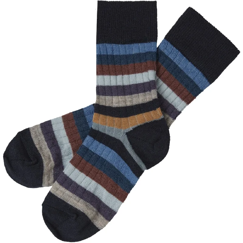 sock washing running -  FUB Dark Navy/Multi Stripe 2-pak Classic Stripe Socks