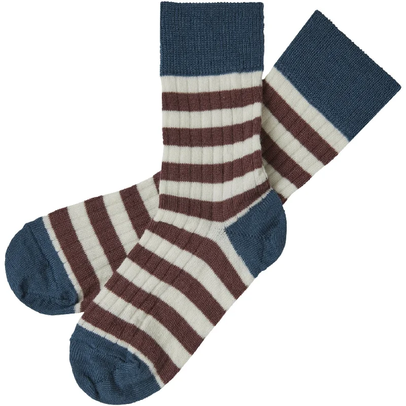 sock trends hiking -  FUB Pond Blue/Clay 2-pak Classic Stripe Socks