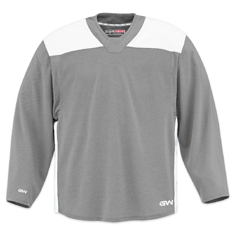 sock shipping hiking -  GameWear GW6500 ProLite Series Junior Hockey Practice Jersey - Grey / White