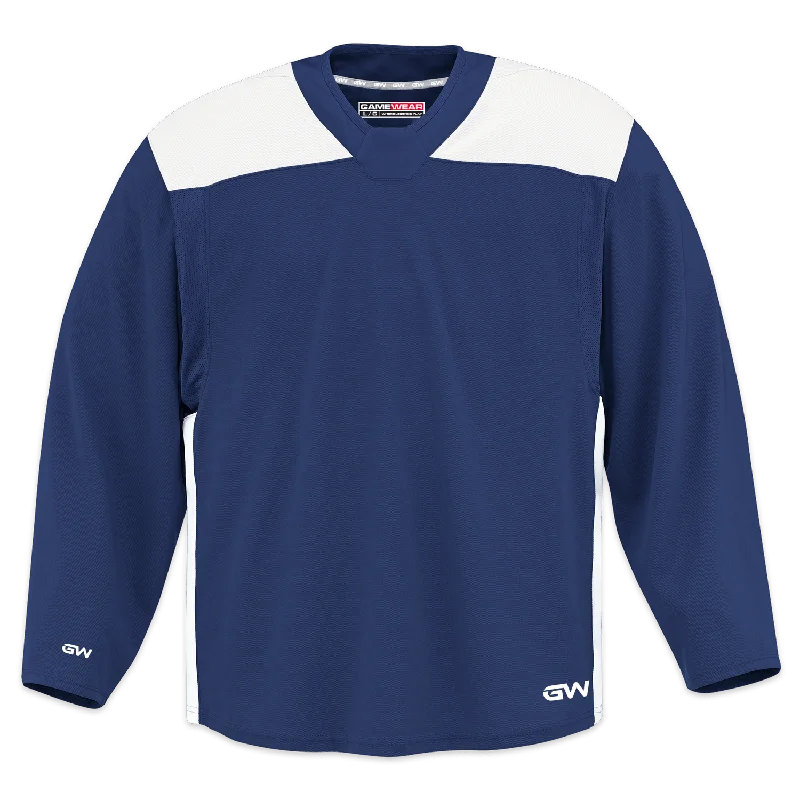 sock exchanges hiking -  GameWear GW6500 ProLite Series Junior Hockey Practice Jersey - Navy / White