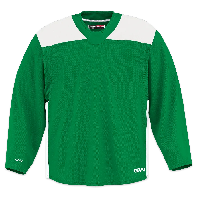 sock quality running -  GameWear GW6500 ProLite Series Senior Hockey Practice Jersey - Kelly Green / White