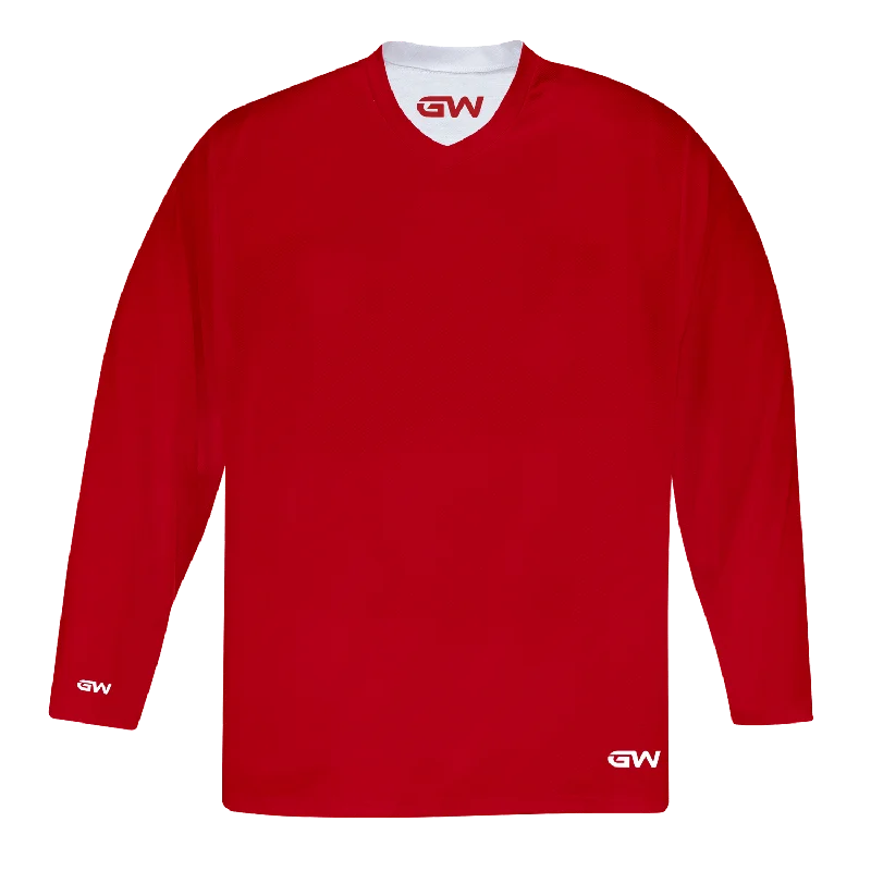 sock codes running -  GameWear GW7500 ProLite Series Reversible Junior Hockey Practice Jersey - Red / White