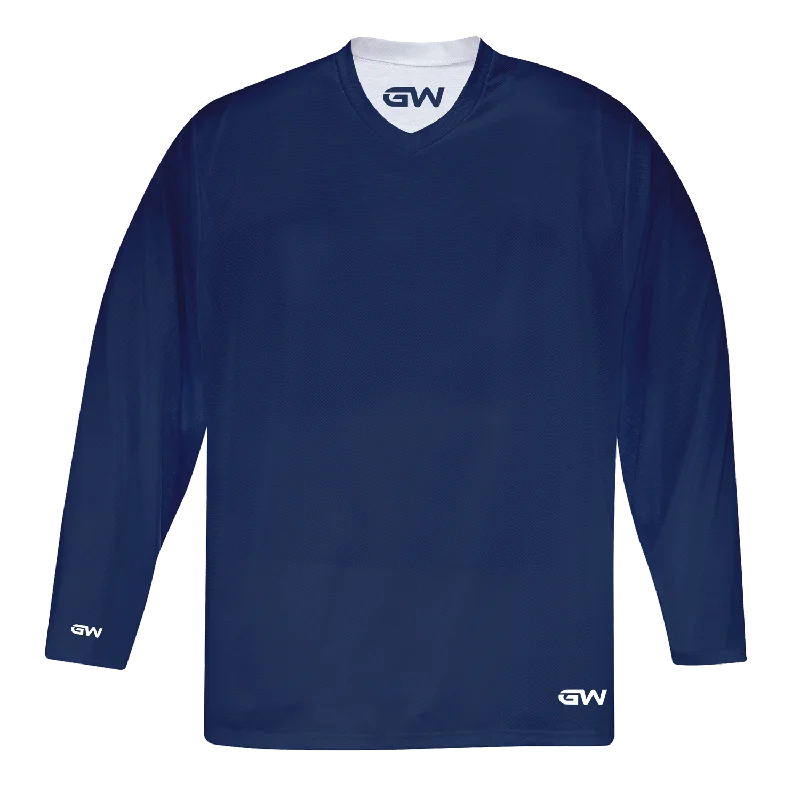 sock styles custom -  GameWear GW7500 ProLite Series Reversible Senior Hockey Practice Jersey - Royal / White