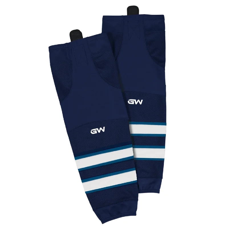 sock designs running -  GameWear SK8500 Pro Sock - Winnipeg Jets Home