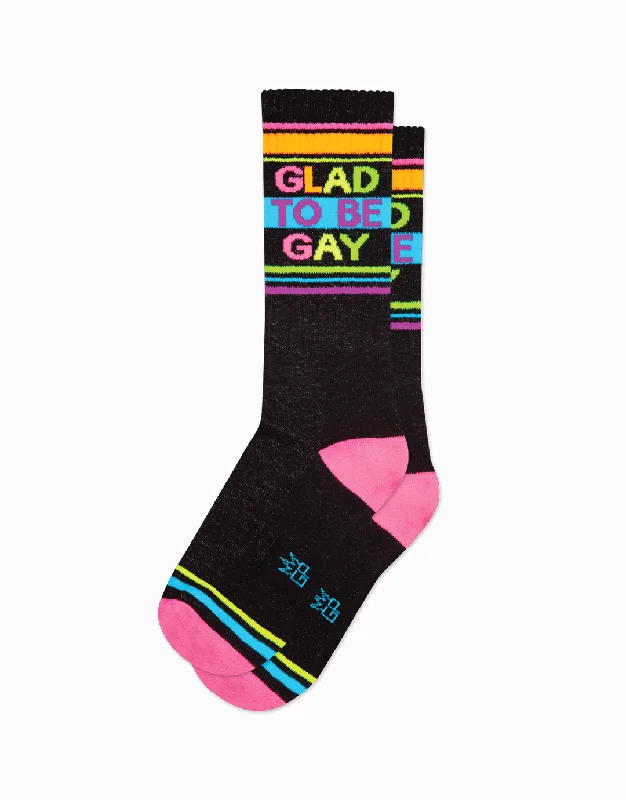 sock drying running -  Glad To Be Gay Gym Socks