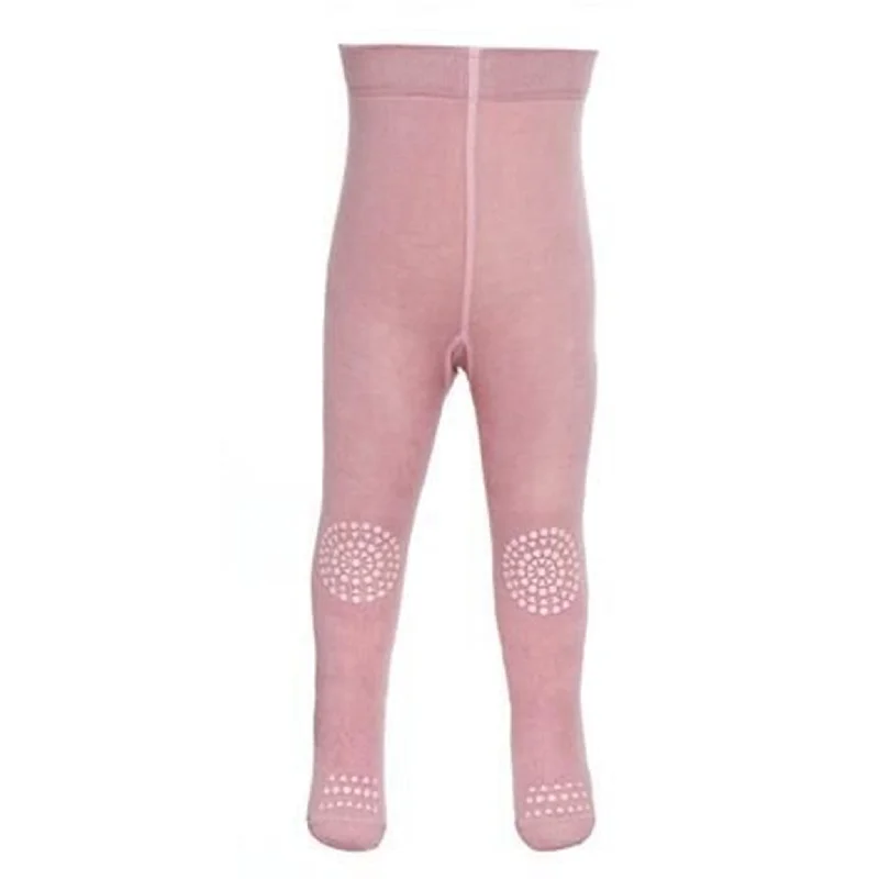 sock quality custom -  GObabyGO Crawling Tights (dusty rose)